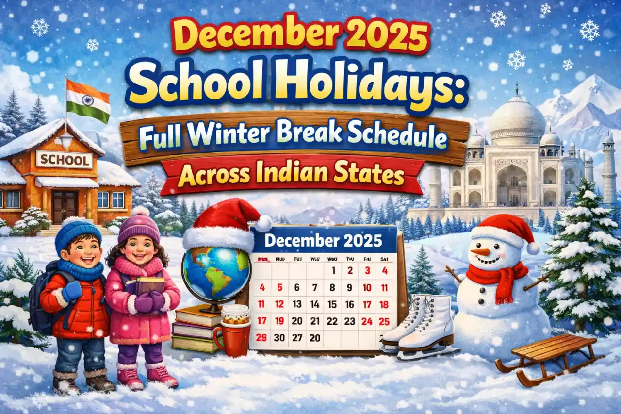 December 2025 School Holidays: Full Winter Break Schedule Across Indian States