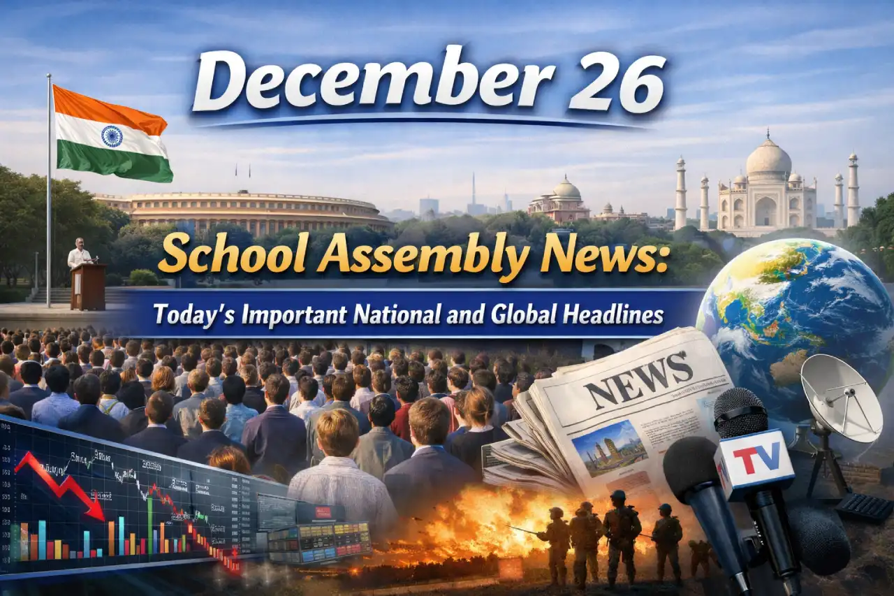 December 26 School Assembly News: Today’s Important National and Global Headlines