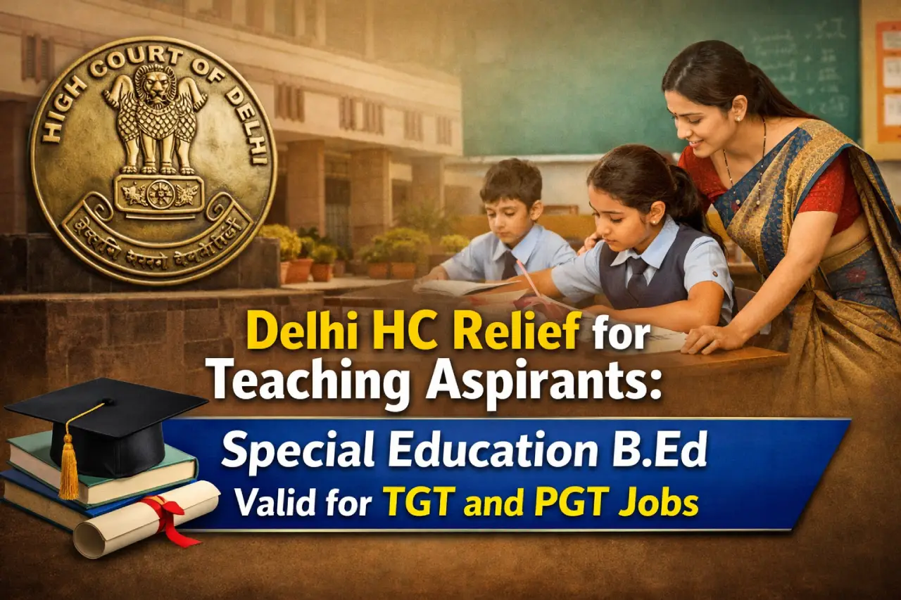 Delhi HC Relief for Teaching Aspirants: Special Education B.Ed Valid for TGT and PGT Jobs