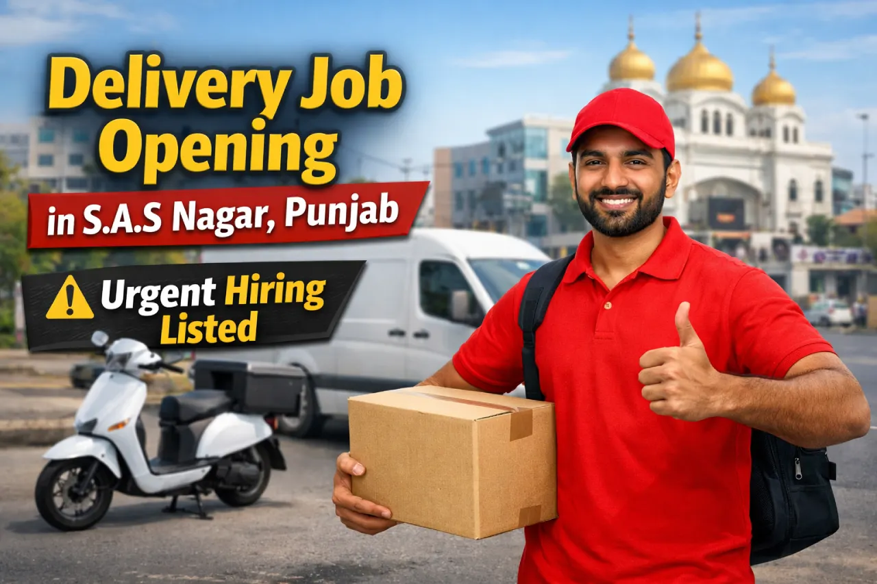 Delivery Job Opening in S.A.S Nagar, Punjab – Urgent Hiring Listed