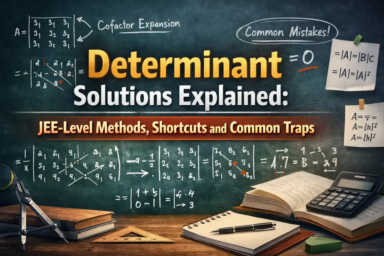 Determinant Solutions Explained: JEE-Level Methods, Shortcuts and Common Traps