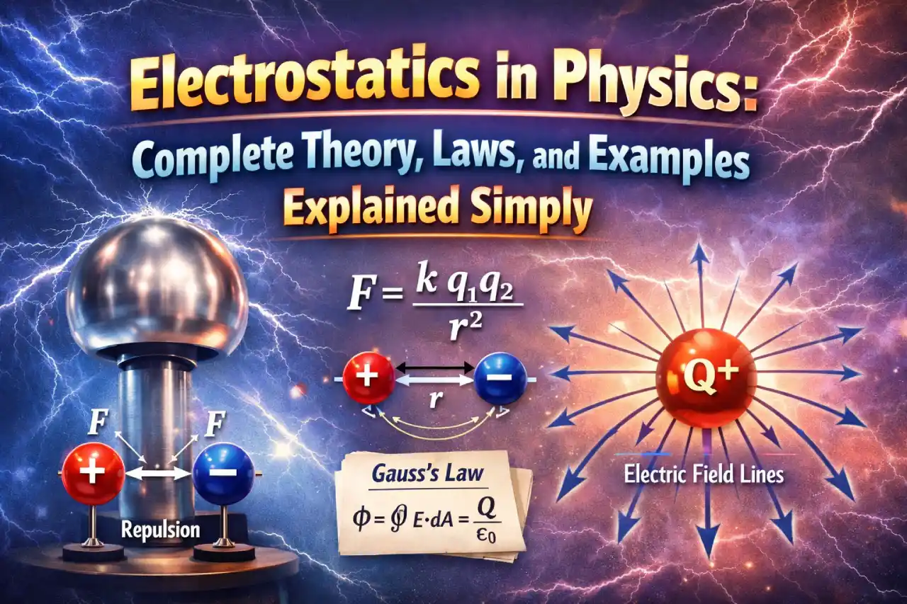 Electrostatics in Physics: Complete Theory, Laws, and Examples Explained Simply