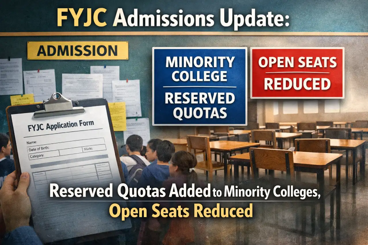 FYJC Admissions Update: Reserved Quotas Added to Minority Colleges, Open Seats Reduced