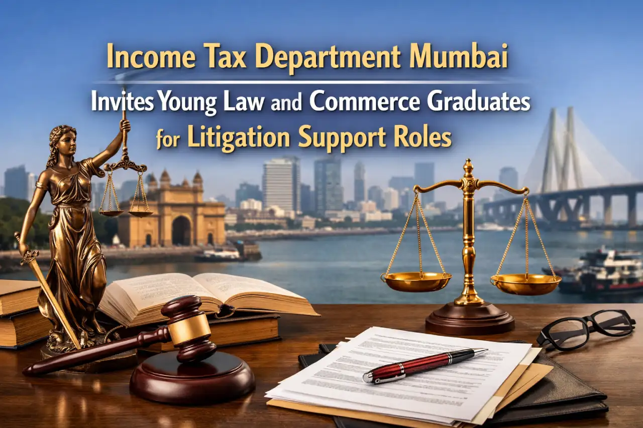 Income Tax Department Mumbai Invites Young Law and Commerce Graduates for Litigation Support Roles