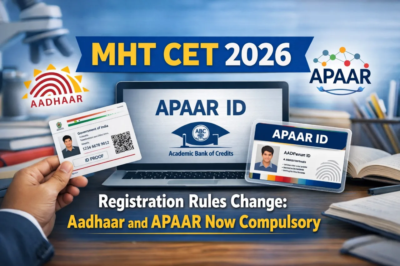 MHT CET 2026 Registration Rules Change: Aadhaar and APAAR Now Compulsory