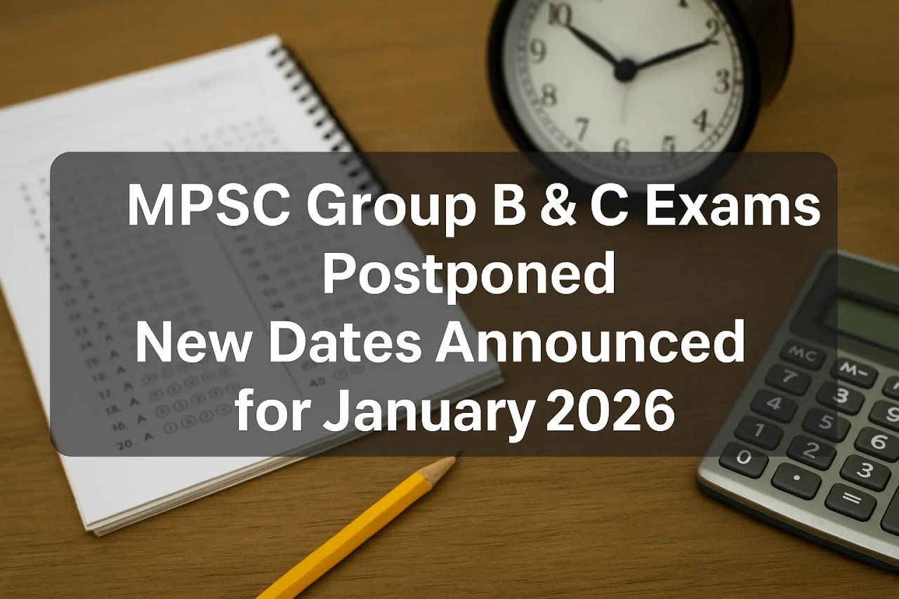 MPSC Group B & C Exams Postponed: New Dates Announced for January 2026
