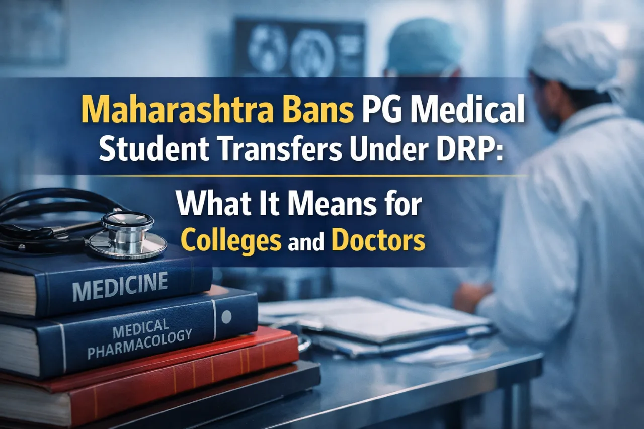 Maharashtra Bans PG Medical Student Transfers Under DRP: What It Means for Colleges and Doctors