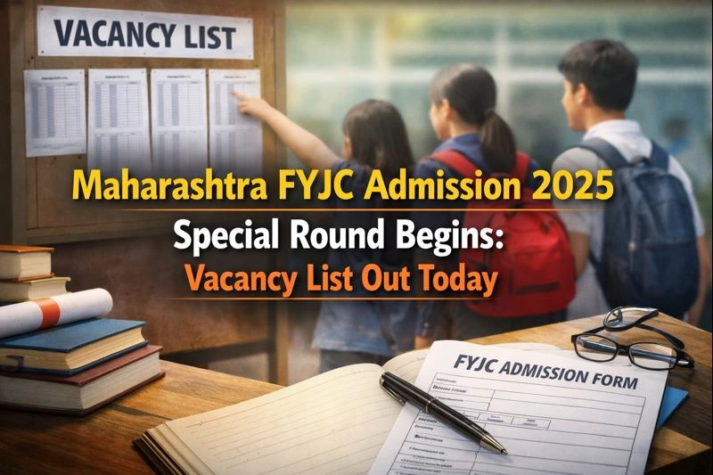 Maharashtra FYJC Admission 2025 Special Round Begins: Vacancy List Out Today