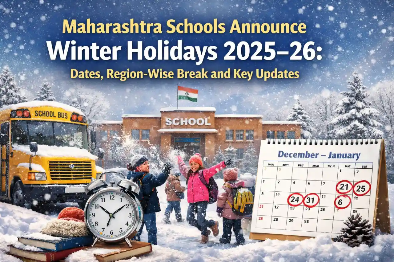 Maharashtra Schools Announce Winter Holidays 2025–26: Dates, Region-Wise Break and Key Updates