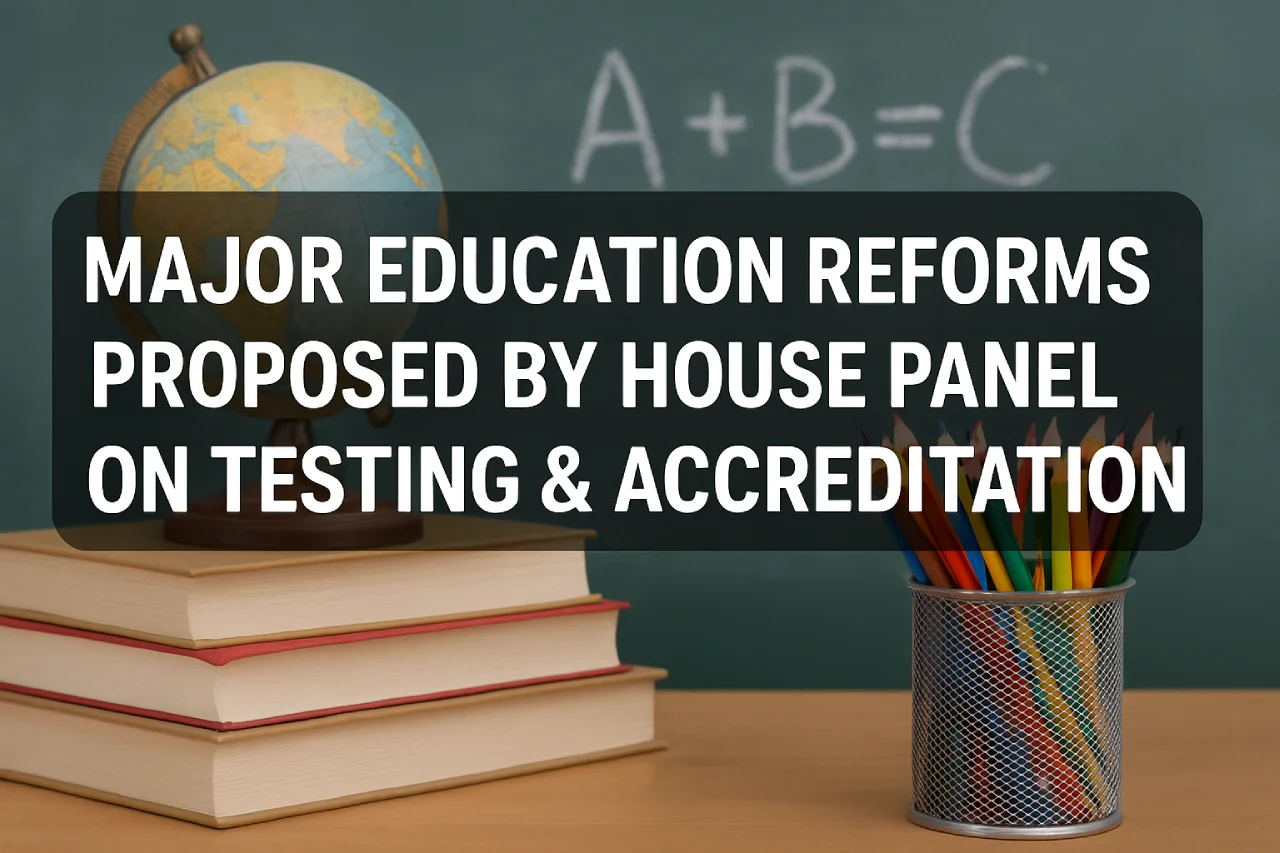 Major Education Reforms Proposed by House Panel on Testing & Accreditation