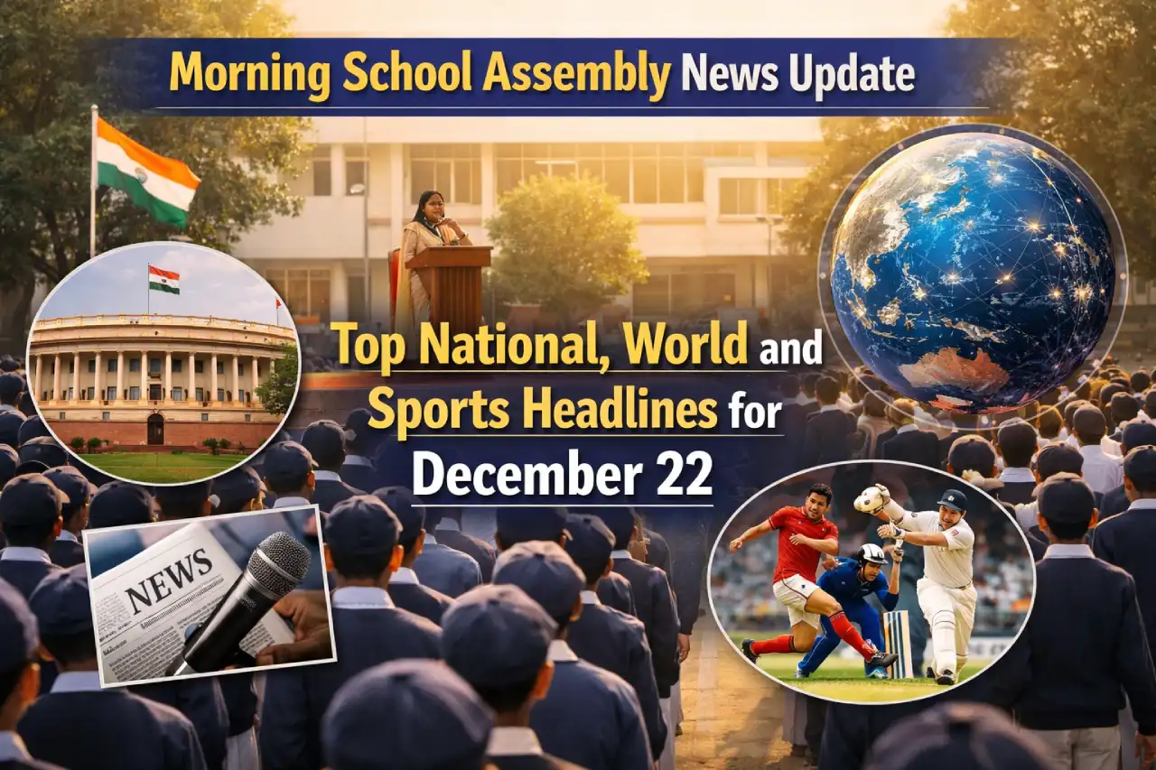 Morning School Assembly News Update: Top National, World and Sports Headlines for December 22