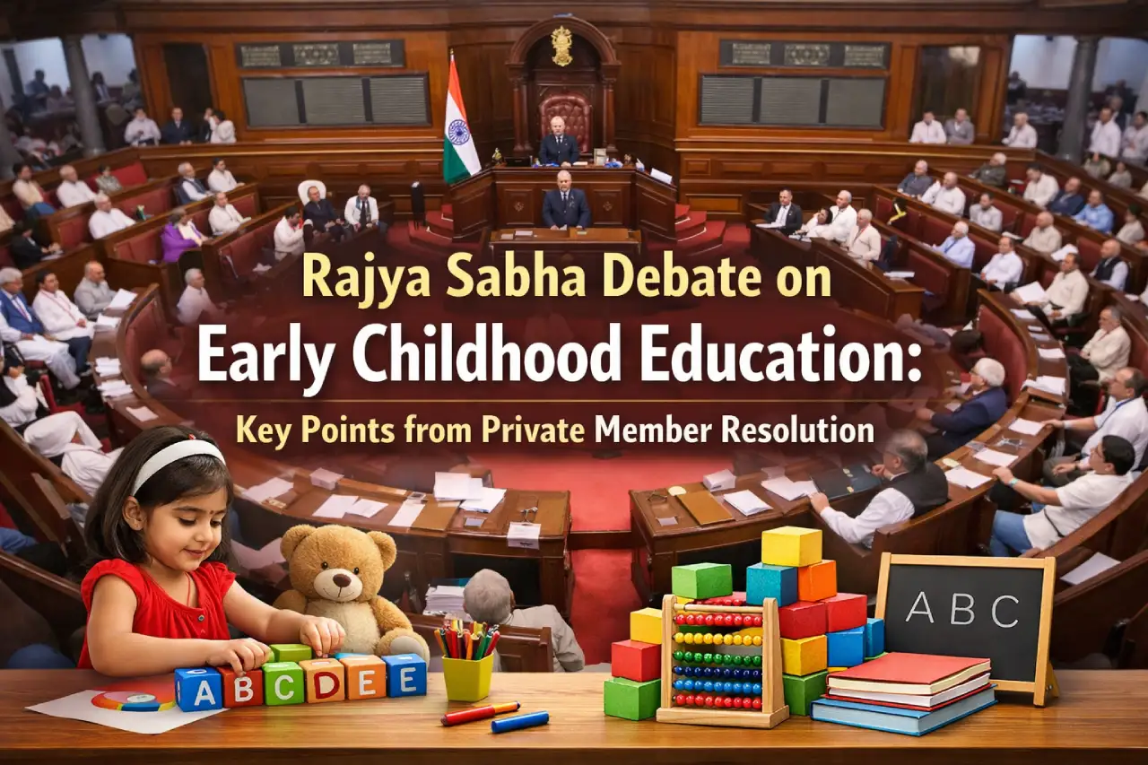 Rajya Sabha Debate on Early Childhood Education: Key Points from Private Member Resolution