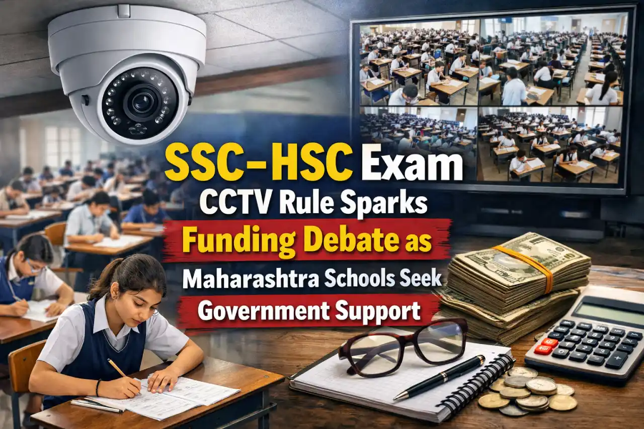 SSC–HSC Exam CCTV Rule Sparks Funding Debate as Maharashtra Schools Seek Government Support