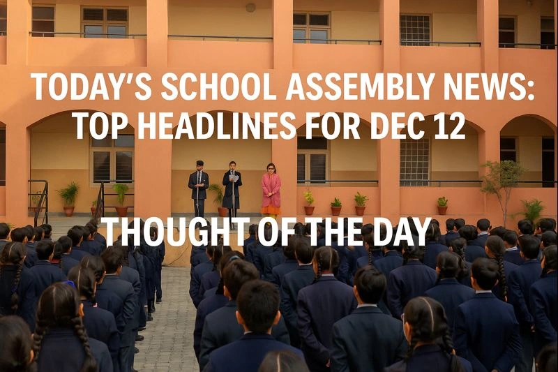Today’s School Assembly News: Top Headlines for Dec 12 with Thought of the Day