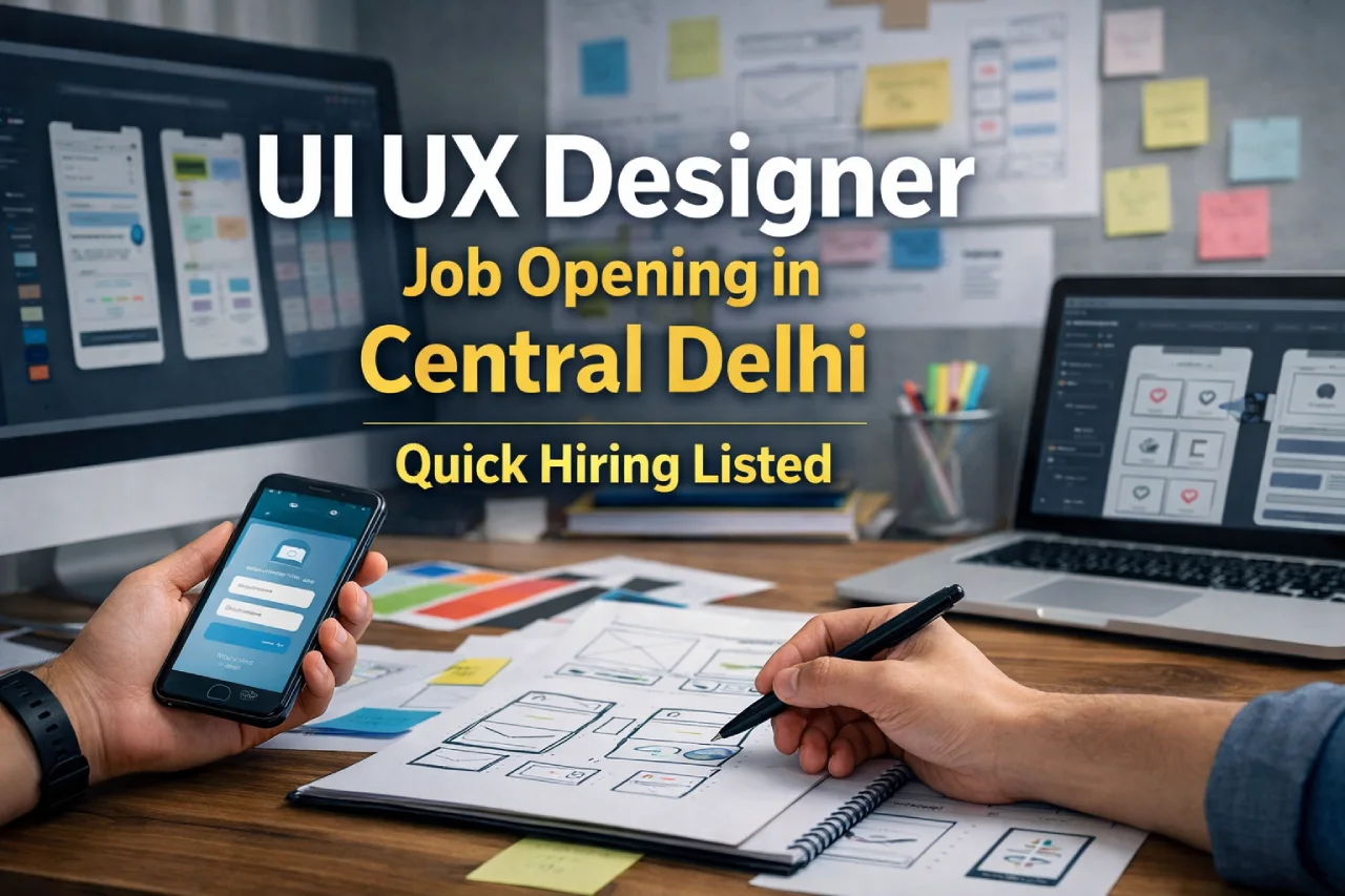 UI UX Designer Job Opening in Central Delhi – Quick Hiring Listed