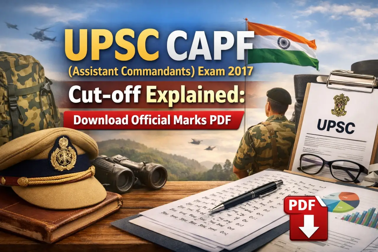 UPSC CAPF (Assistant Commandants) Exam 2017 Cut-off Explained: Download Official Marks PDF