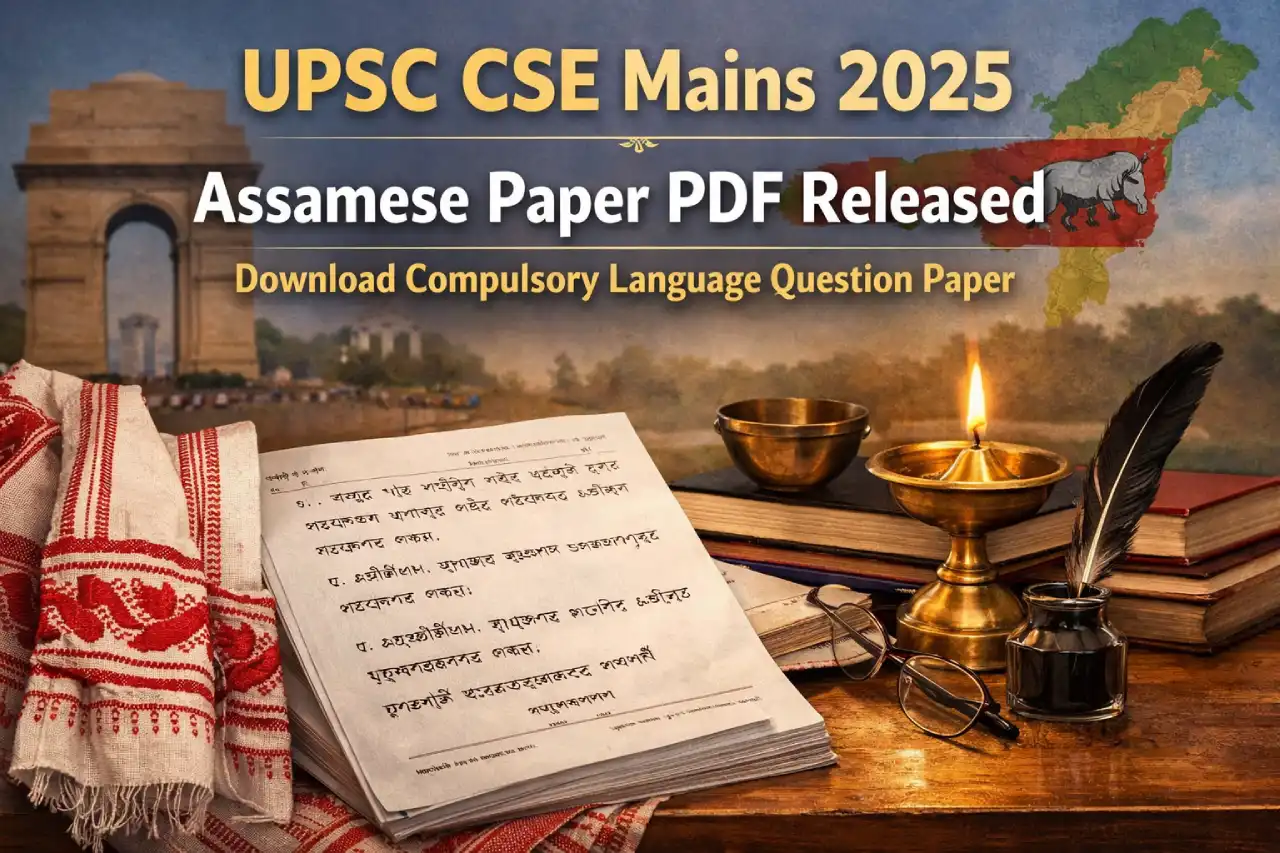 UPSC CSE Mains 2025 Assamese Paper PDF Released – Download Compulsory Language Question Paper