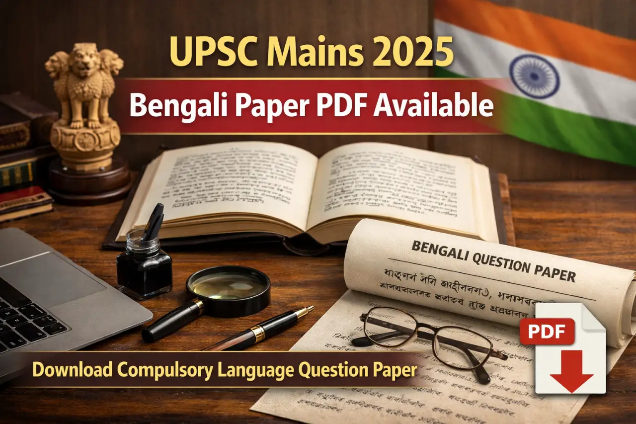 UPSC Mains 2025 Bengali Paper PDF Available: Download Compulsory Language Question Paper