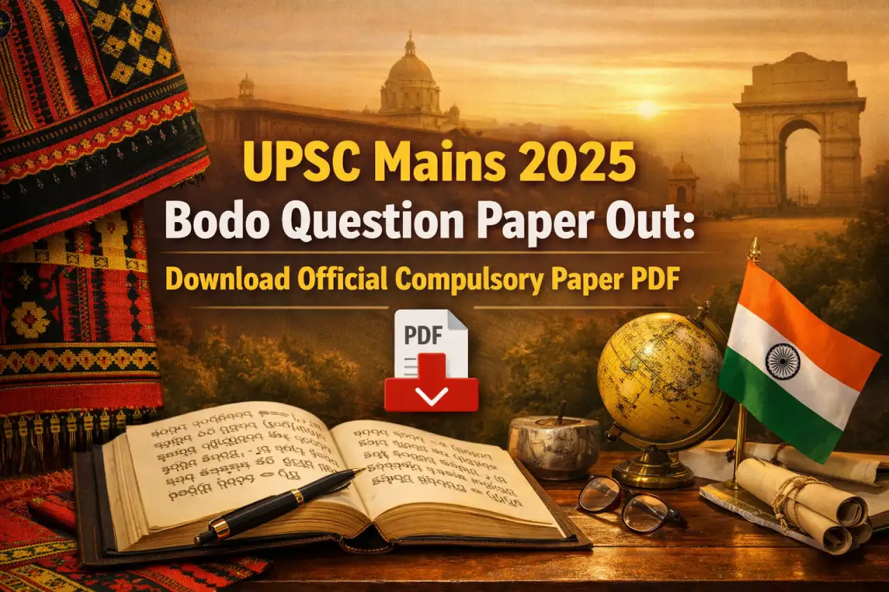 UPSC Mains 2025 Bodo Question Paper Out: Download Official Compulsory Paper PDF