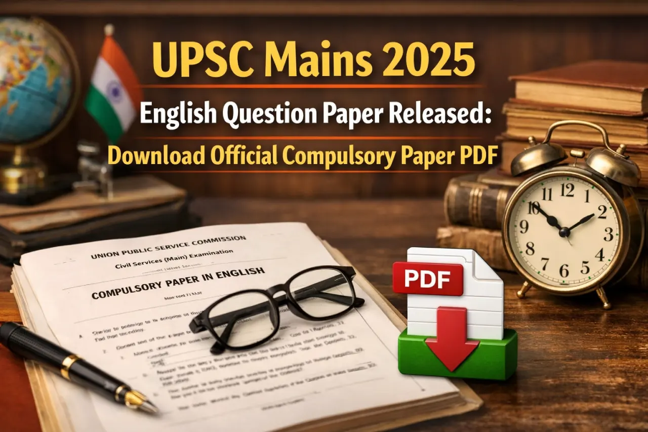 UPSC Mains 2025 English Question Paper Released: Download Official Compulsory Paper PDF