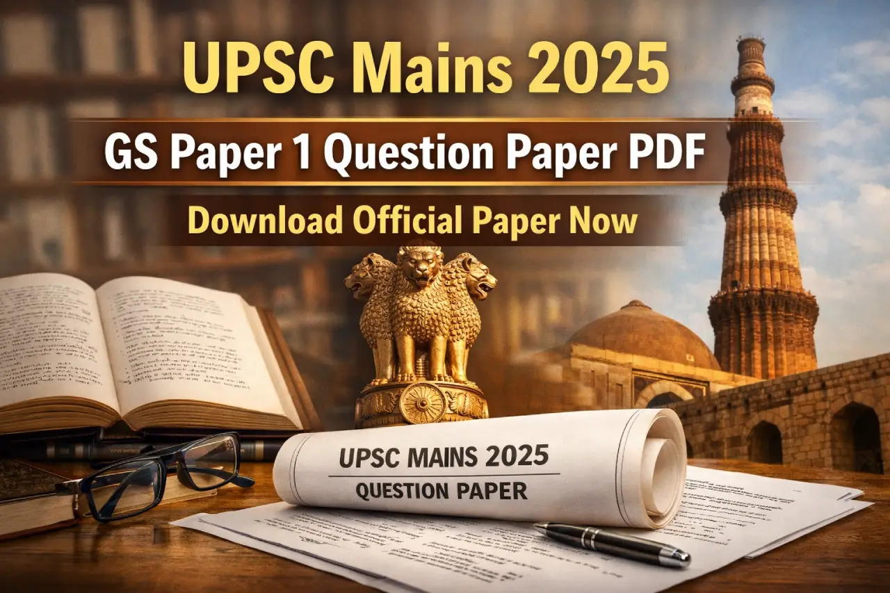 UPSC Mains 2025 GS Paper 1 Question Paper PDF – Download Official Paper Now