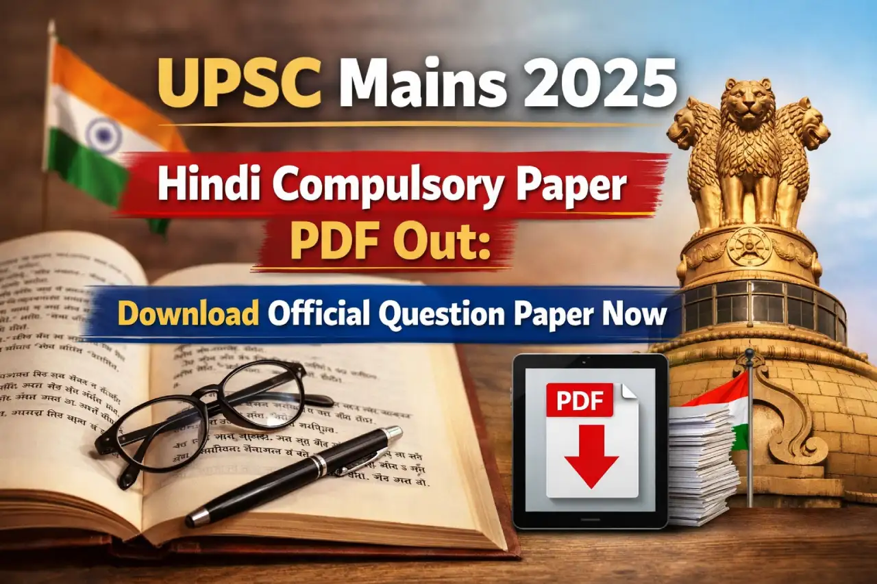 UPSC Mains 2025 Hindi Compulsory Paper PDF Out: Download Official Question Paper Now
