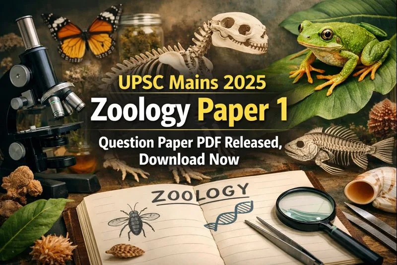 UPSC Mains 2025 Zoology Paper 1 Question Paper PDF Released, Download Now
