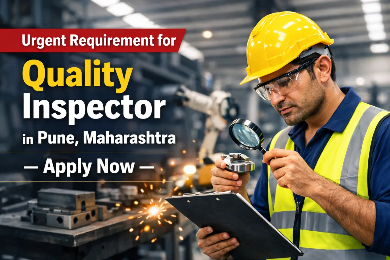 Urgent Requirement for Quality Inspector in Pune, Maharashtra – Apply Now