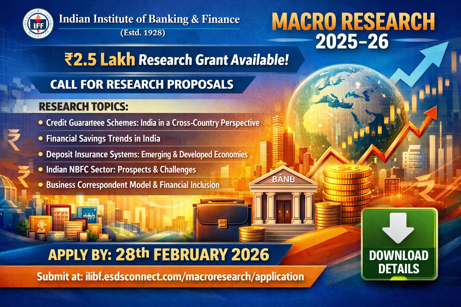 IIBF Invites Macro Research Proposals for 2025–26; ₹2.5 Lakh Grant on Offer