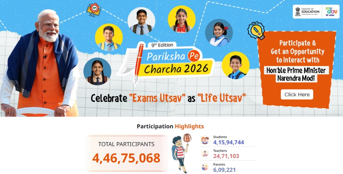 Pariksha Pe Charcha 2026 Registration Ends Jan 11: Record 4.30 Crore Participants Sign Up