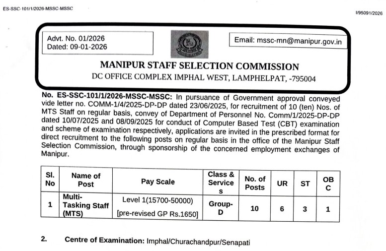 MSSC Jobs 2026: Apply Online for Multi Tasking Staff Vacancies