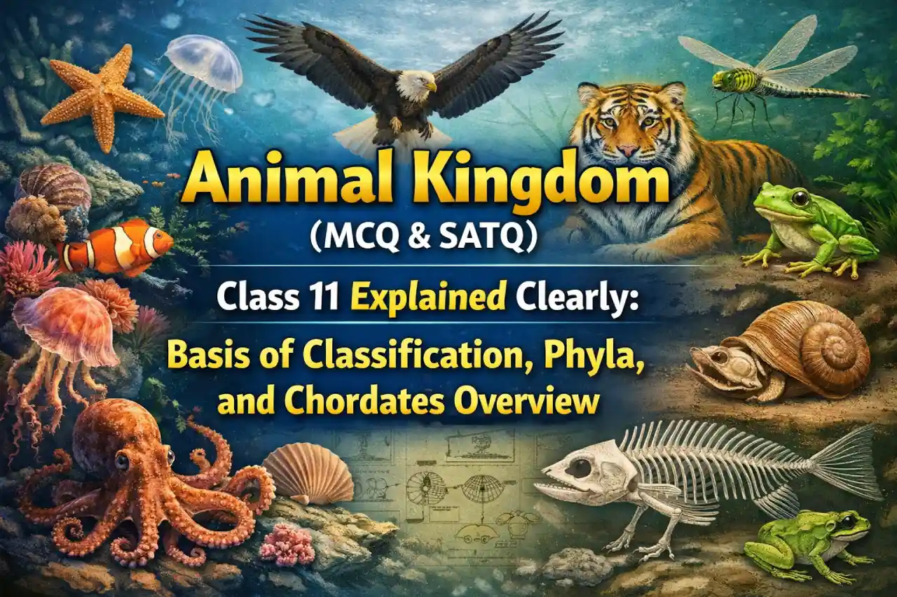 Animal Kingdom (MCQ & SATQ) Class 11 Explained Clearly: Basis of Classification, Phyla, and Chordates Overview