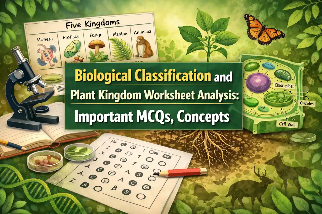 Biological Classification and Plant Kingdom Worksheet Analysis: Important MCQs, Concepts