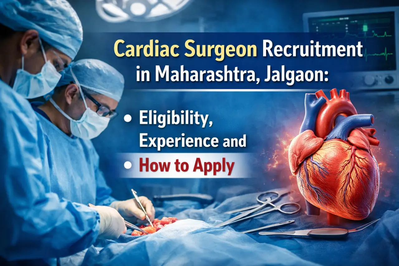 Cardiac Surgeon Recruitment in Maharashtra, Jalgaon: Eligibility, Experience and How to Apply
