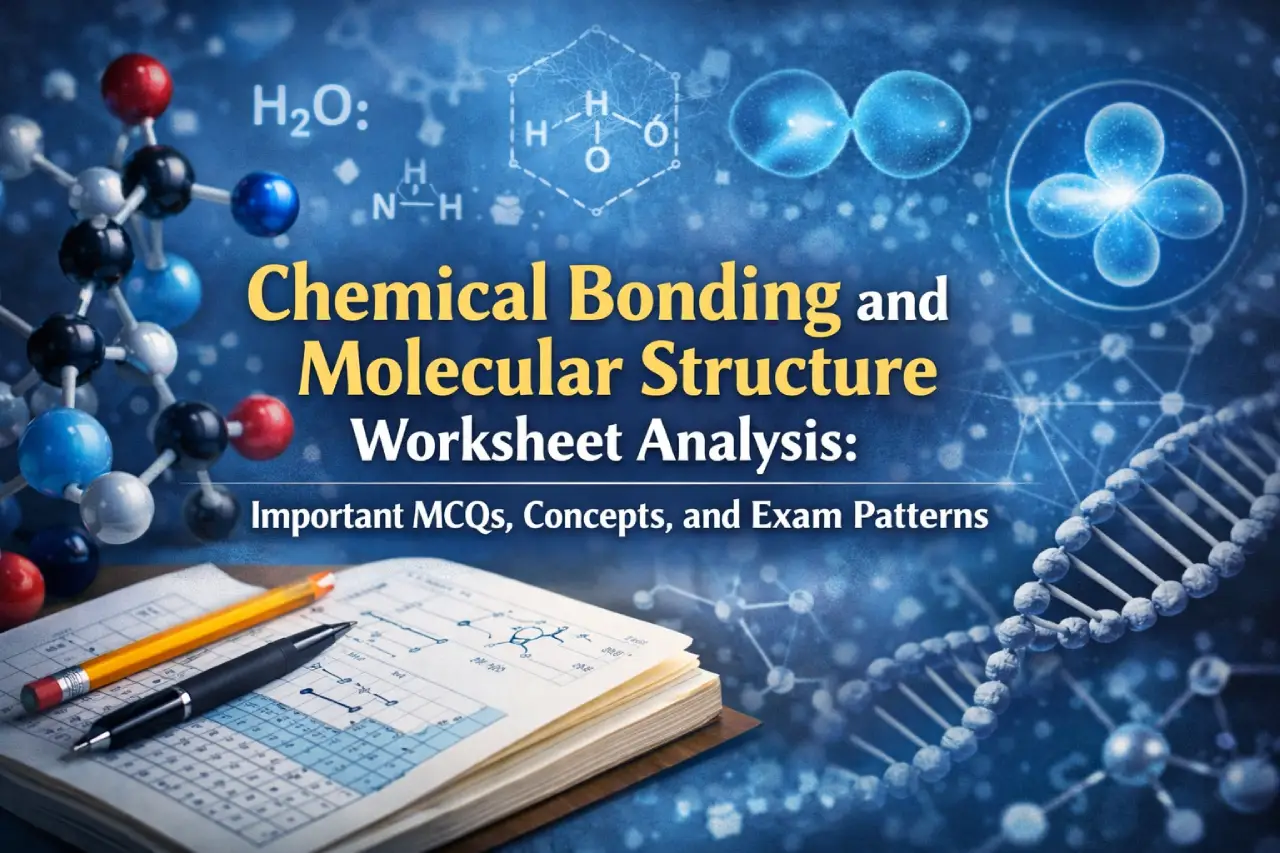 Chemical Bonding and Molecular Structure Worksheet Analysis: Important MCQs, Concepts, and Exam Patterns