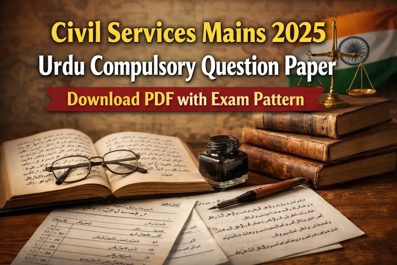 Civil Services Mains 2025 Urdu Compulsory Question Paper Download PDF with Exam Pattern