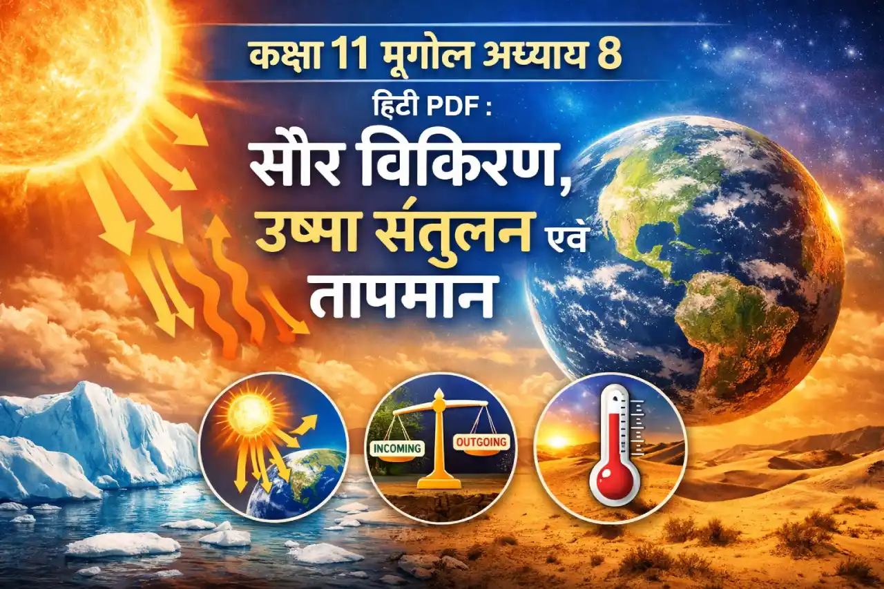 Class 11 Geography Chapter 8 Hindi PDF: सौर विकिरण, उष्मा संतुलन एवं तापमान