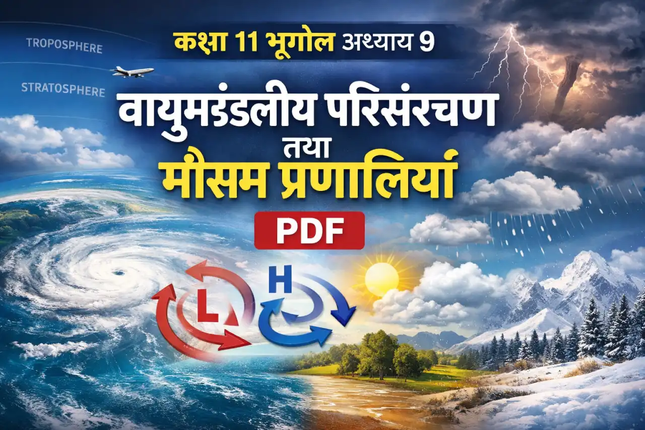 Class 11 Geography Chapter 9 Hindi PDF: वायुमंडलीय परिसंरचण तथा मौसम प्रणालियाँ