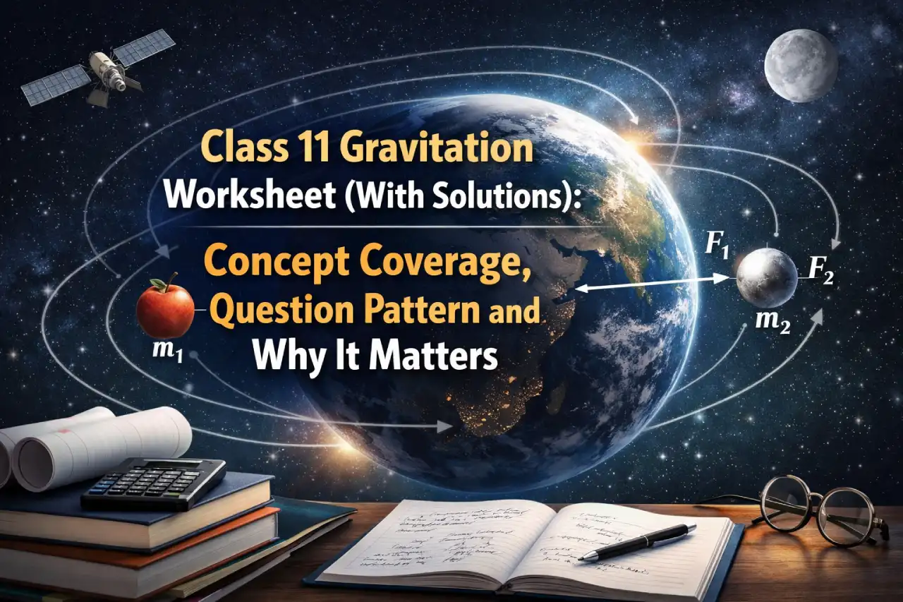 Class 11 Gravitation Worksheet (With Solutions): Concept Coverage, Question Pattern and Why It Matters