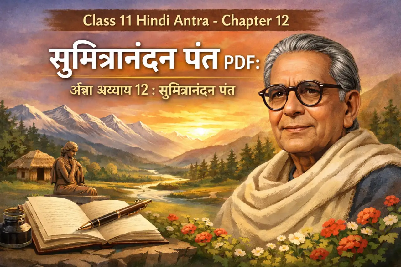 Class 11 Hindi Antra Chapter 12 Sumitranandan Pant PDF: सुमित्रानंदन पंत