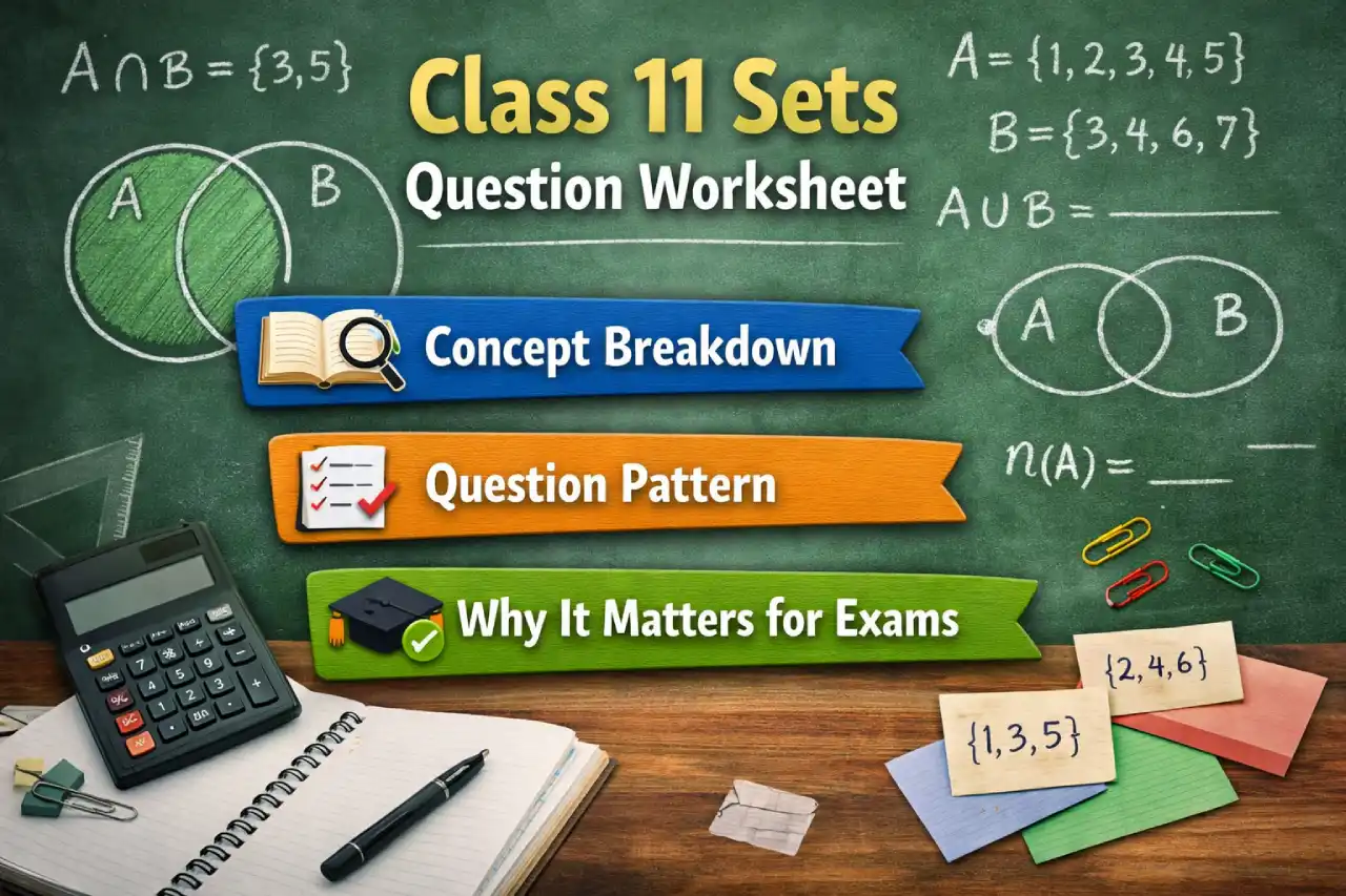 Class 11 Sets Question Worksheet: Concept Breakdown, Question Pattern and Why It Matters for Exams