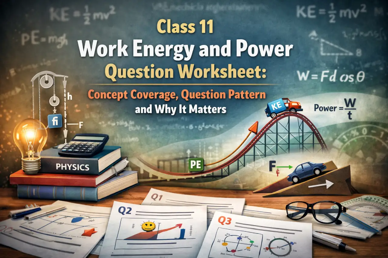 Class 11 Work Energy and Power Question Worksheet: Concept Coverage, Question Pattern and Why It Matters