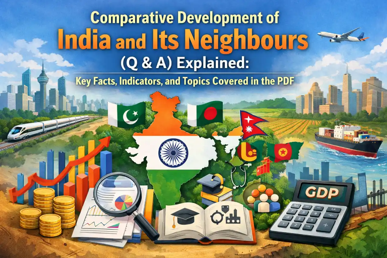 Comparative Development of India and Its Neighbours (Q & A) Explained: Key Facts, Indicators, and Topics Covered in the PDF