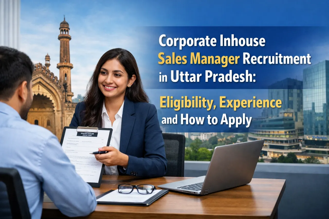 Corporate Inhouse Sales Manager Recruitment in Uttar Pradesh: Eligibility, Experience and How to Apply