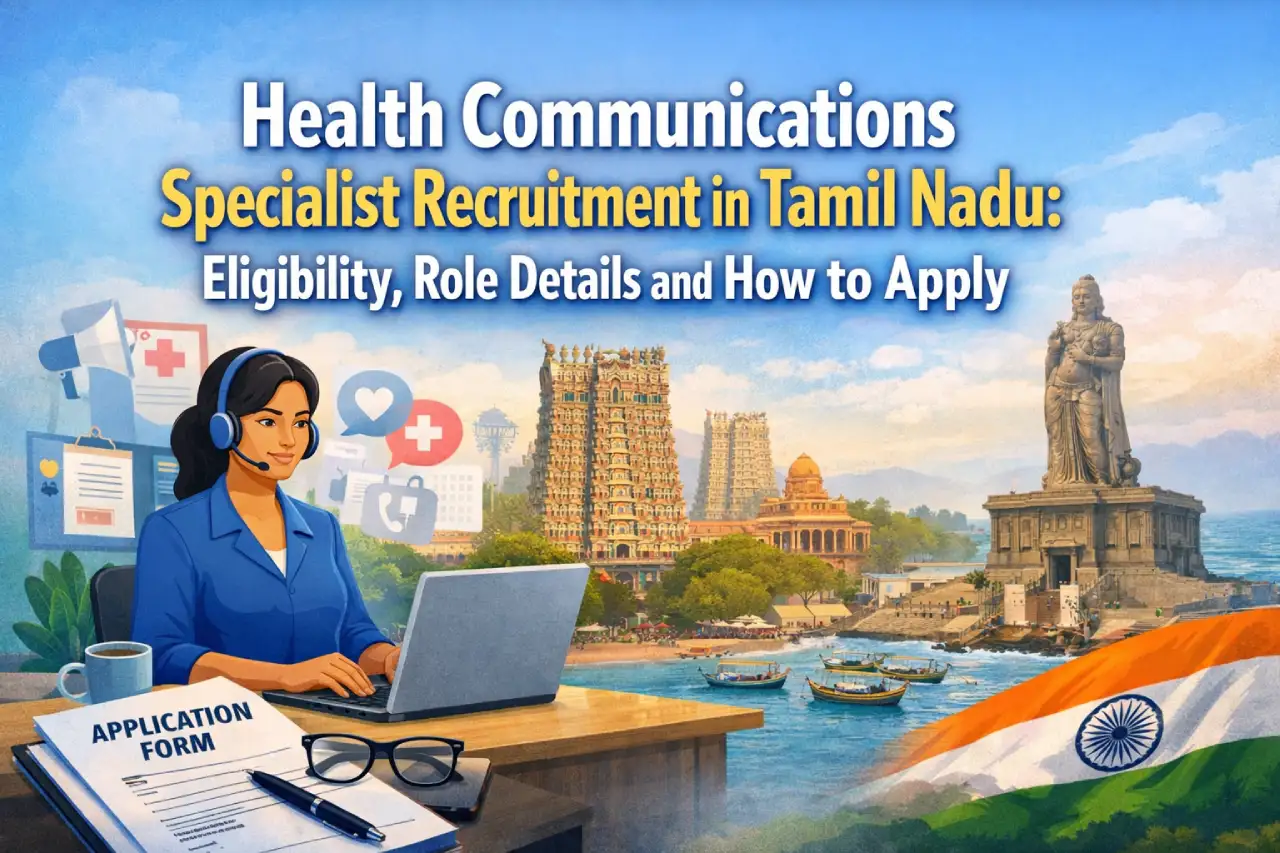 Health Communications Specialist Recruitment in Tamil Nadu: Eligibility, Role Details and How to Apply