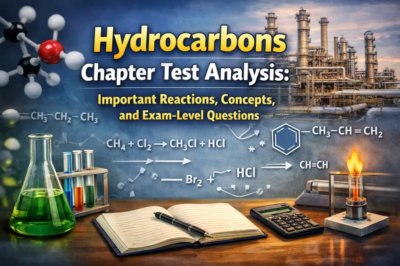 Hydrocarbons Chapter Test Analysis: Important Reactions, Concepts, and Exam-Level Questions