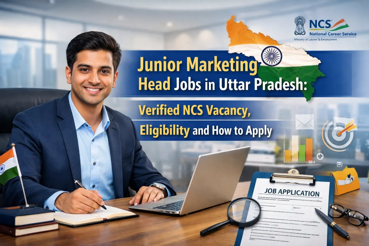 Junior Marketing Head Jobs in Uttar Pradesh: Verified NCS Vacancy, Eligibility and How to Apply