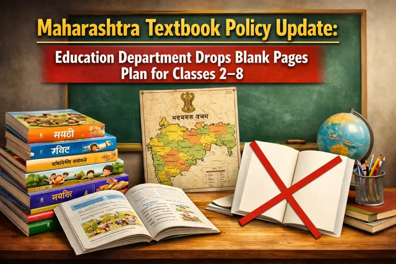 Maharashtra Textbook Policy Update: Education Department Drops Blank Pages Plan for Classes 2–8