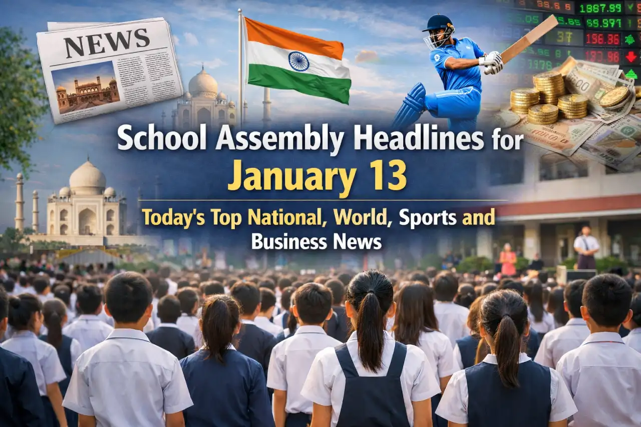 School Assembly Headlines for January 13: Today’s Top National, World, Sports and Business News