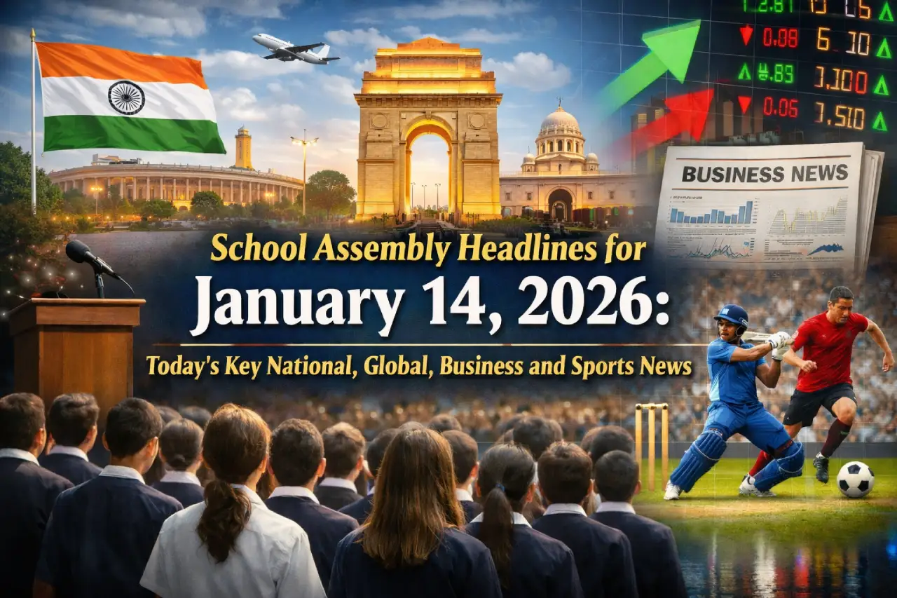 School Assembly Headlines for January 14, 2026: Today’s Key National, Global, Business and Sports News